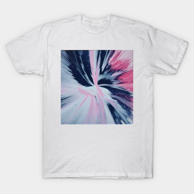 Navy, white and pink spin T-Shirt by Kim-Pratt